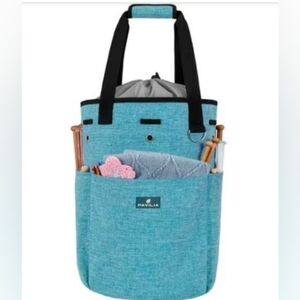PAVILIA Knitting Bag Crochet Organizer Bag, Yarn Storage Tote. Size:OS